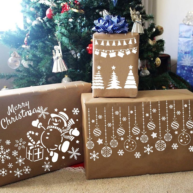 BANBBUR 16 Pcs Christmas Stencils for Painting 5x5 Inches-Reusable Christmas Stencils for Painting on Christmas Cards or Ornaments DIY Projects - Image 4